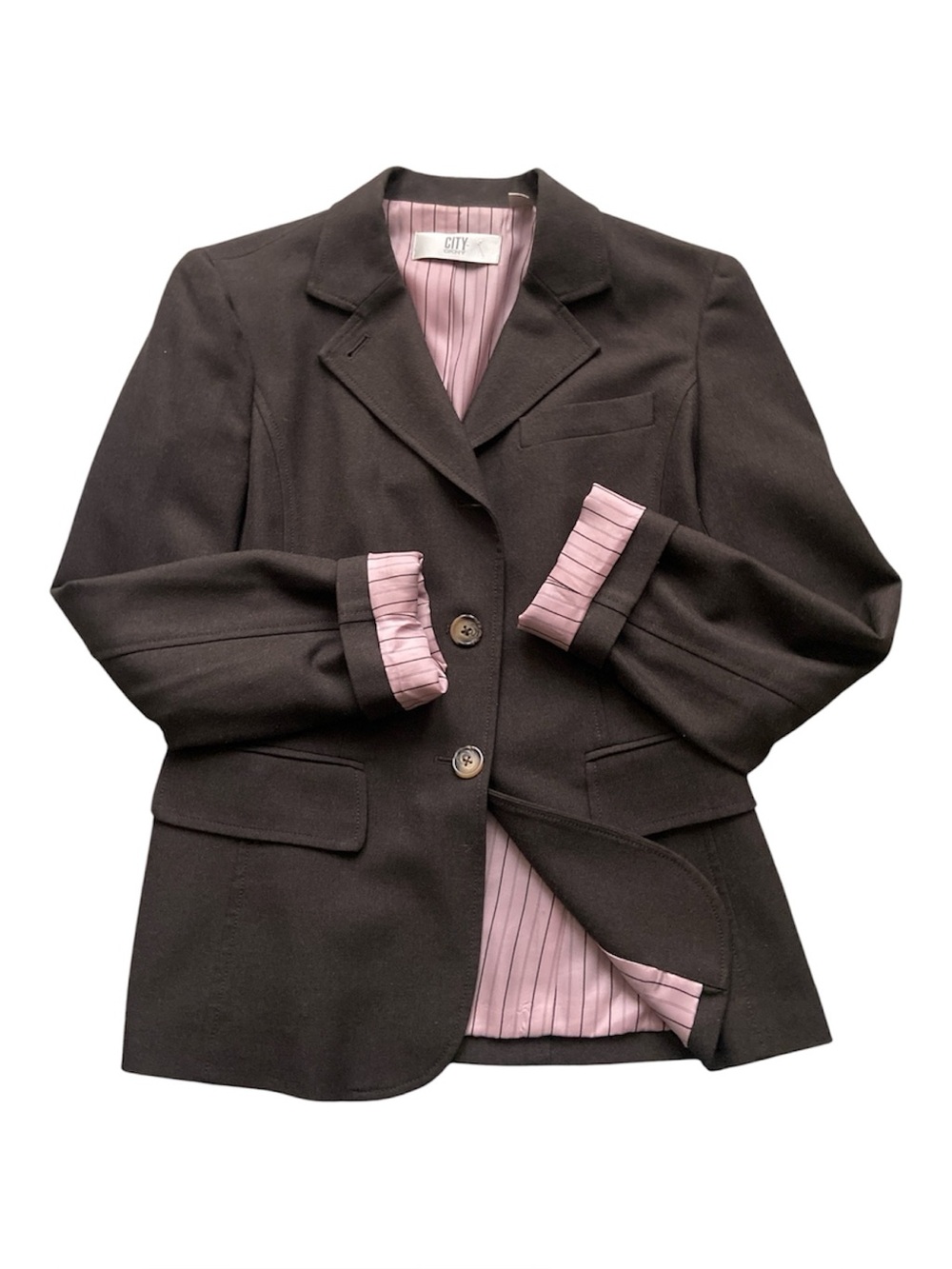 CITY DKNY Fitted 3 Button Blazer Jacket Y2K